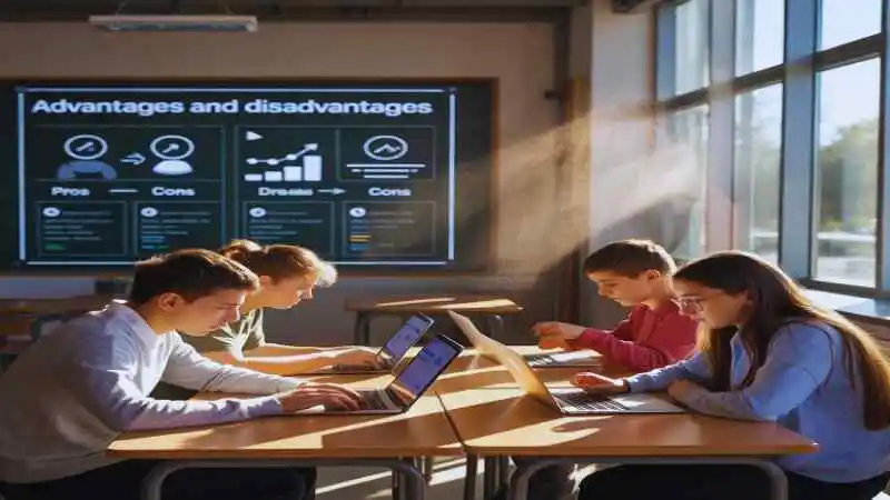 অনলাইন শিক্ষার গুরুত্ব বোঝাতে শিক্ষার্থী এবং ক্লাসের ছবি