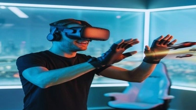 ফ্রি ভার্চুয়াল রিয়েলিটি গেমস খেলার জন্য VR হেডসেট ও গেমপ্লে ছবি
