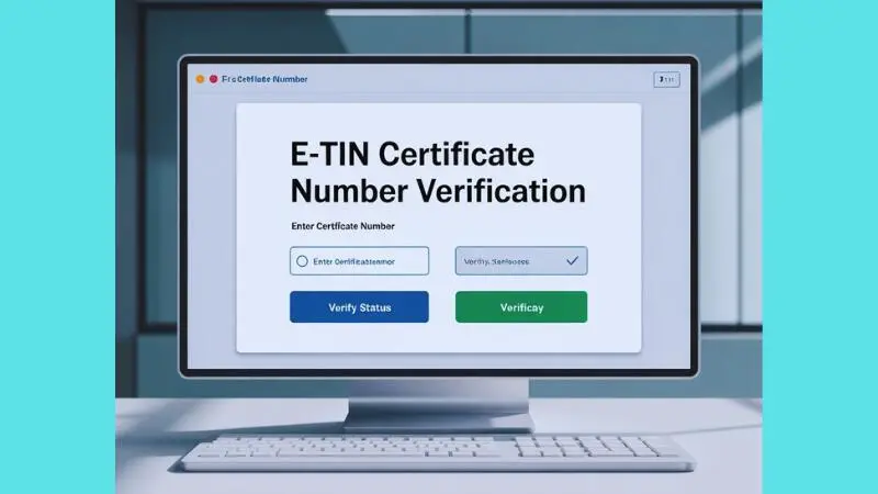 E TIN Certificate Verify Online প্রক্রিয়ার ধাপে ধাপে স্ক্রিনশট
