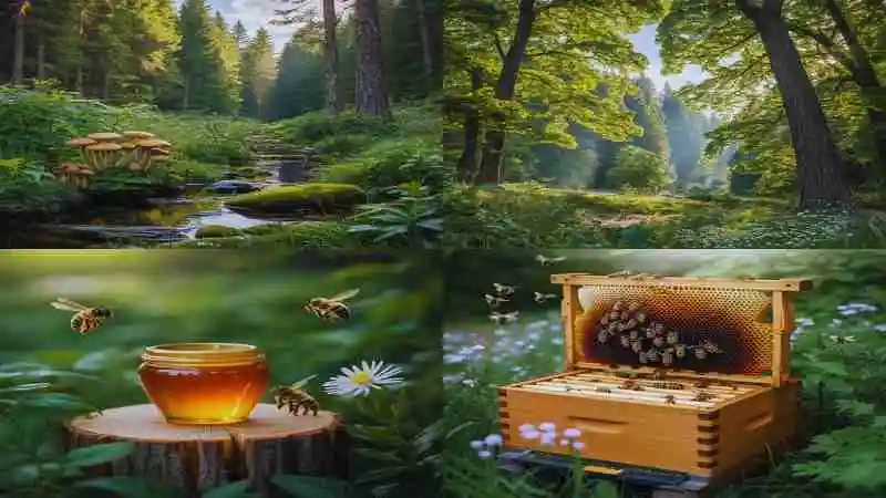 বনজ সম্পদের গুরুত্ব বোঝাতে বন ও প্রাকৃতিক সম্পদের ছবি