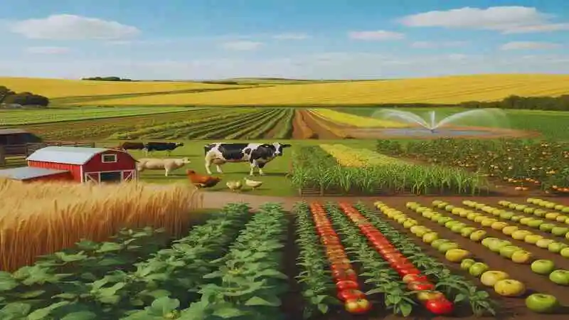 কৃষি ও অর্থনৈতিক উন্নয়নের সম্পর্ক বোঝাতে আধুনিক কৃষিকাজের দৃশ্য