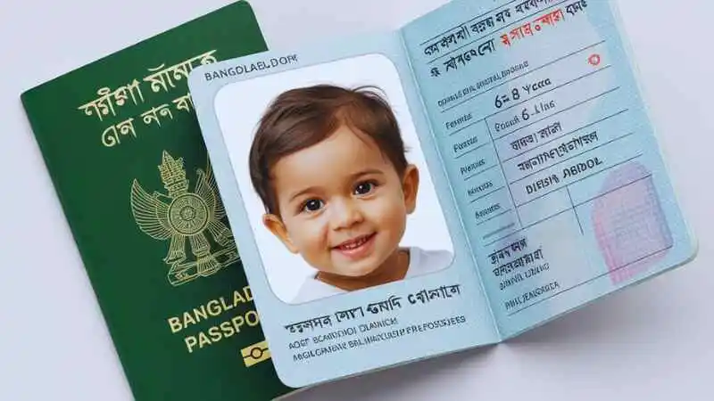 শিশুদের ই পাসপোর্ট করার নিয়ম অনুযায়ী অনলাইন আবেদন ও বায়োমেট্রিক প্রক্রিয়া