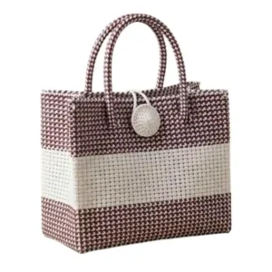 প্রিমিয়াম প্লাস্টিক বেত দিয়ে তৈরি Handmade Plastic Tote Bag, টেকসই ও পুনর্ব্যবহারযোগ্য দৈনন্দিন ব্যবহারযোগ্য স্টাইলিশ হ্যান্ড ব্যাগ