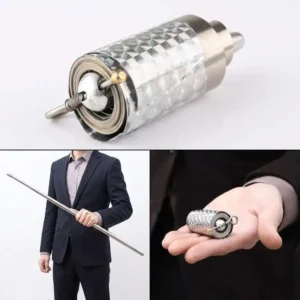 Telescopic Self Defense Stick স্টেইনলেস স্টিল পোর্টেবল সেলফ ডিফেন্স স্টিক সিলভার কালার