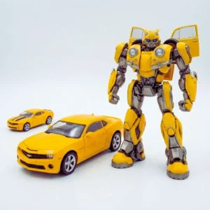 Transformer Robot Toy Car হলুদ প্লাস্টিক বাচ্চাদের রূপান্তরযোগ্য খেলনা গাড়ি ও রোবট