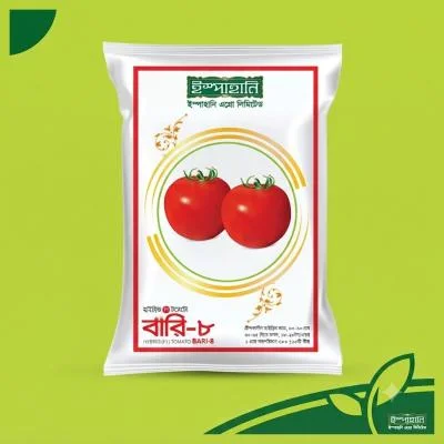 Bari 8 Hybrid Tomato - Hybrid F1 বারি ৮ হাইব্রিড টমেটো বীজ, উচ্চ ফলনশীল গ্রীষ্মকালীন জাত, ব্যাকটেরিয়াল উইল্ট সহনশীল, ৮০–৯০ গ্রাম ওজনের লাল মাংসল টমেটো।
