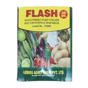 Flash Micronutrient হলো আয়রন, বোরন, জিঙ্ক, কপার, ম্যাঙ্গানিজ ও মলিবডেনাম সমৃদ্ধ একটি কার্যকর মাইক্রোনিউট্রিয়েন্ট সার, যা গাছের অনুপুষ্টির ঘাটতি পূরণ, অধিক ফুল ও ফল ধারণ এবং সুস্থ বৃদ্ধি নিশ্চিত করতে সহায়তা করে।