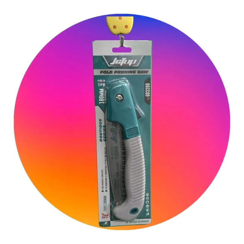 Fold Pruning Saw ভাঁজযোগ্য গাছ ছাঁটাই করাত, যা শক্ত ডাল, ঝোপঝাড় ও বাগানের গাছ দ্রুত ও পরিষ্কারভাবে কাটার জন্য উপযোগী।