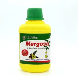 Margosa (Neem Oil) হলো নিম বীজ থেকে তৈরি একটি প্রাকৃতিক বায়ো-পেস্টিসাইড, যা জাব পোকা, সাদা মাছি, থ্রিপস, মিলিবাগ ও অন্যান্য ক্ষতিকর পোকামাকড় দমনে কার্যকর। এটি ফল, সবজি, ফুল ও শোভাবর্ধক গাছের নিরাপদ সুরক্ষা নিশ্চিত করতে সহায়তা করে।