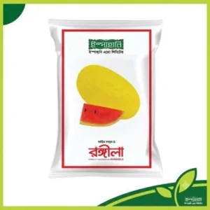 Rangeela Hybrid Watermelon - Hybrid F1 রঙ্গিলা হাইব্রিড তরমুজ বীজ, অধিক ফলনশীল জাত, হলুদ খোসা, টকটকে লাল শাঁস ও ৩–৪ কেজি ওজনের সুস্বাদু তরমুজ।