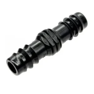 Straight Joiner For 16mm Tube – ১৬ মিমি ড্রিপ টিউব সংযোগের জন্য টেকসই PE প্লাস্টিকের ডাবল বার্বড স্ট্রেইট জয়েন্ট।